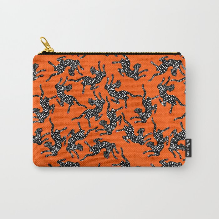 Fashionable black cheetah dance Carry All Pouch Gallery Image 1
