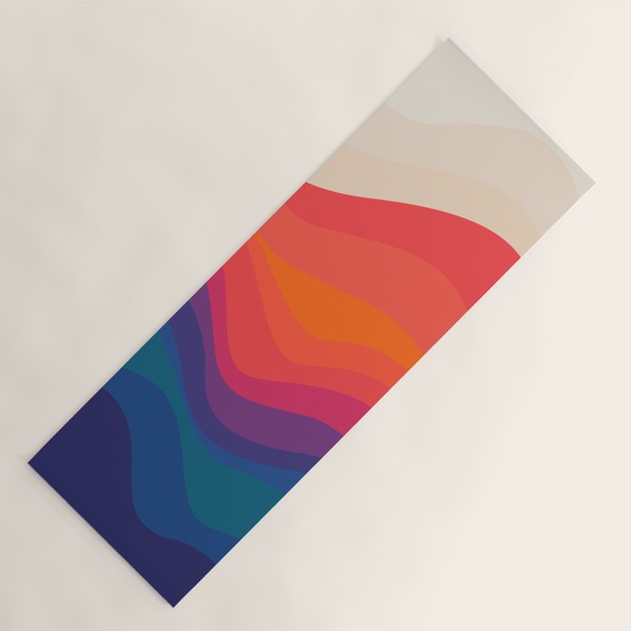 Sacred Geometric Waves: Retro 80s Edition Yoga Mat Gallery Image 1