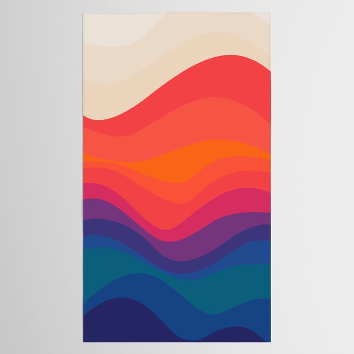Sacred Geometric Waves: Retro 80s Edition Tablecloth Gallery Image 2