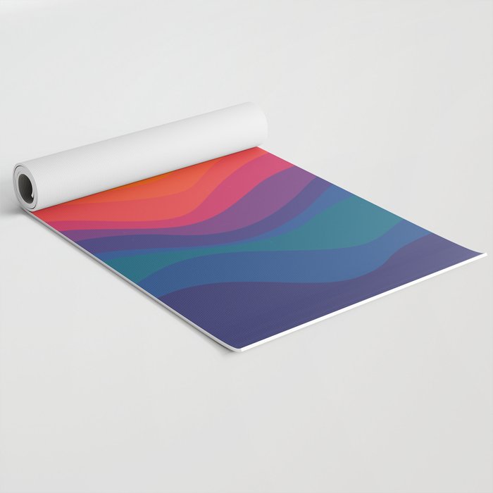 Sacred Geometric Waves: Retro 80s Edition Yoga Mat Gallery Image 2