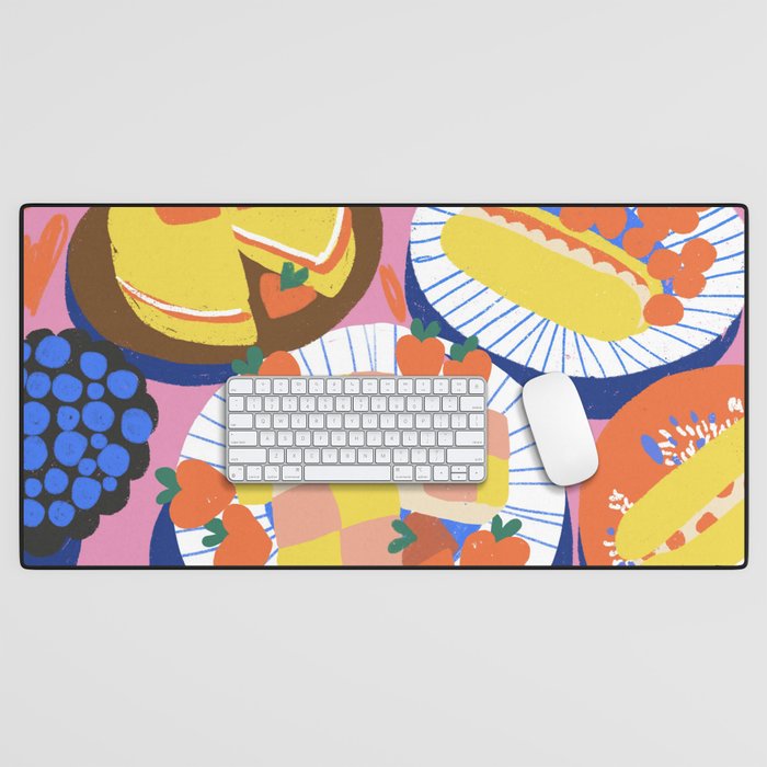 Victoria sponge still life Desk Mat Gallery Image 1