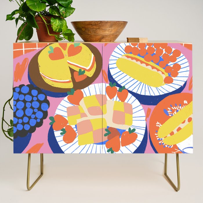 Victoria sponge still life Credenza Gallery Image 1