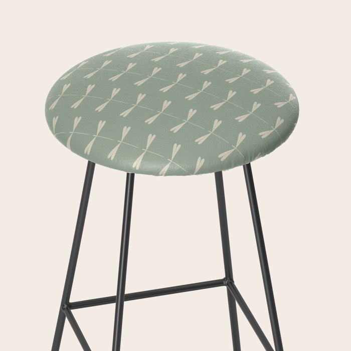 Dragonfly Pattern V Sage Green Stool Gallery Image 2