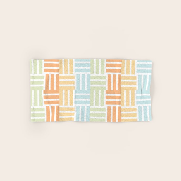 Grid on Pastels Bath Towel Gallery Image 1