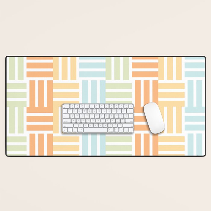 Grid on Pastels Desk Mat Gallery Image 1