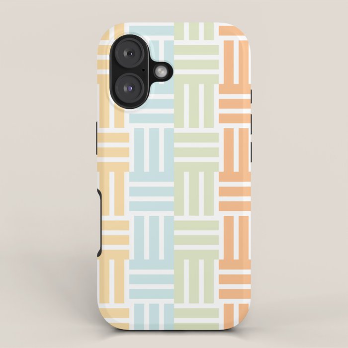 Grid on Pastels iPhone Case Gallery Image 1