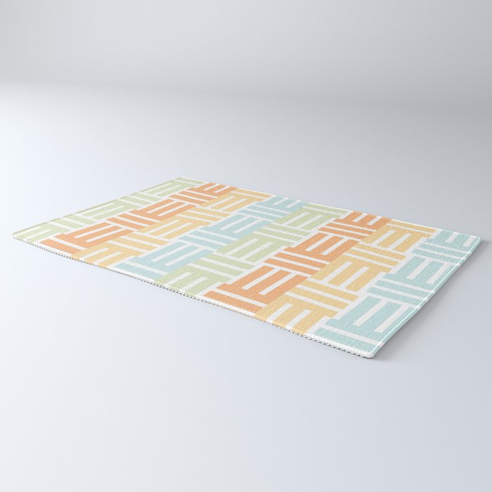 Grid on Pastels Rug Gallery Image 3