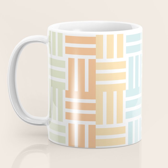 Grid on Pastels Coffee Mug Gallery Image 3