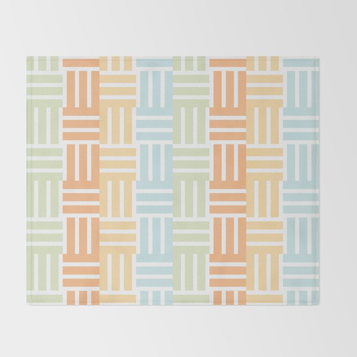 Grid on Pastels Throw Blanket Gallery Image 2