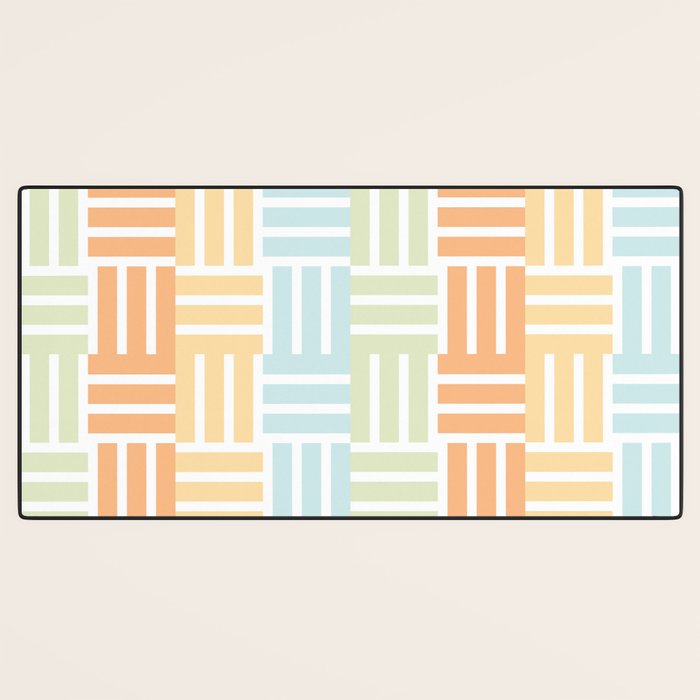 Grid on Pastels Desk Mat Gallery Image 3