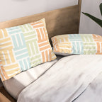 Grid on Pastels Pillow Sham Gallery Image 2