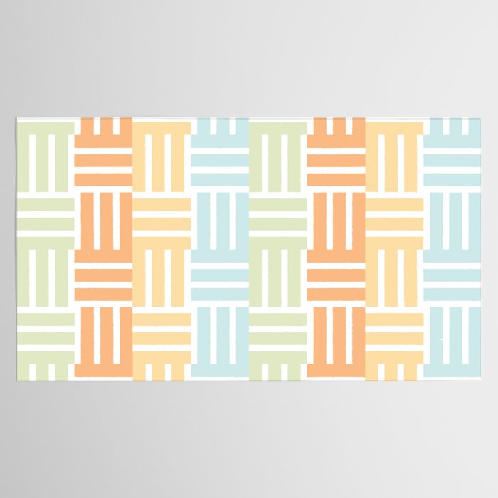 Grid on Pastels Tablecloth Gallery Image 2