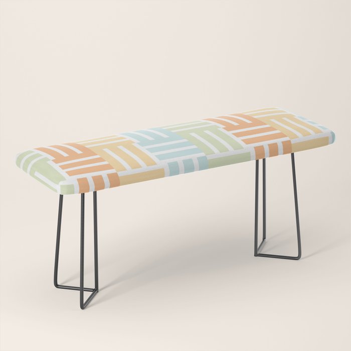 Grid on Pastels Bench Gallery Image 1