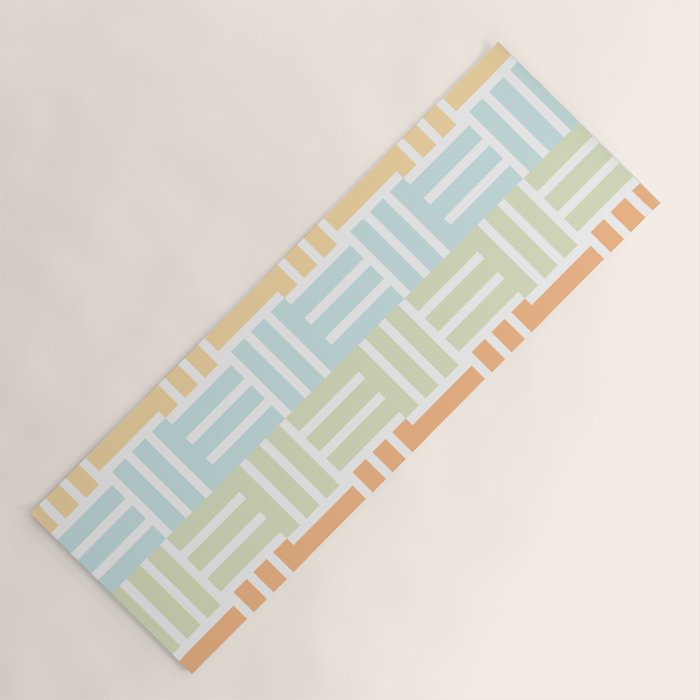 Grid on Pastels Yoga Mat Gallery Image 1