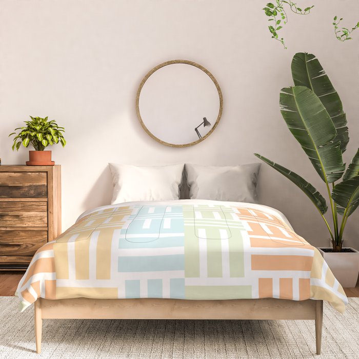 Grid on Pastels Comforter Gallery Image 3