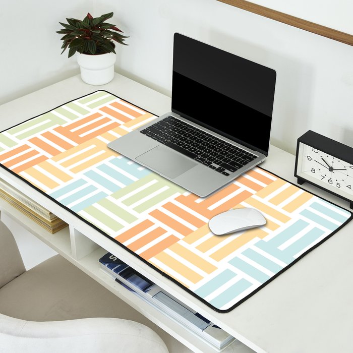 Grid on Pastels Desk Mat Gallery Image 2