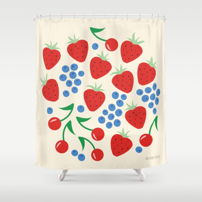 Wild berries  Shower Curtain Gallery Image 1
