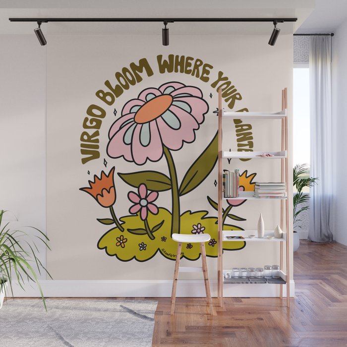 Virgo Flower Wall Mural Gallery Image 1