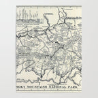 Historical Great Smoky Mountain National Park Map 1941 Poster Gallery Image 4