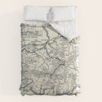 Historical Great Smoky Mountain National Park Map 1941 Duvet Cover Gallery Image 6