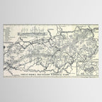 Historical Great Smoky Mountain National Park Map 1941 Tablecloth Gallery Image 2
