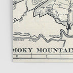 Historical Great Smoky Mountain National Park Map 1941 Poster Gallery Image 3