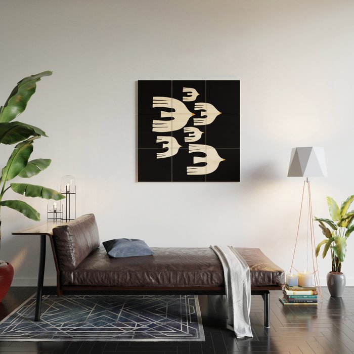 Doves Wood Wall Art Gallery Image 2
