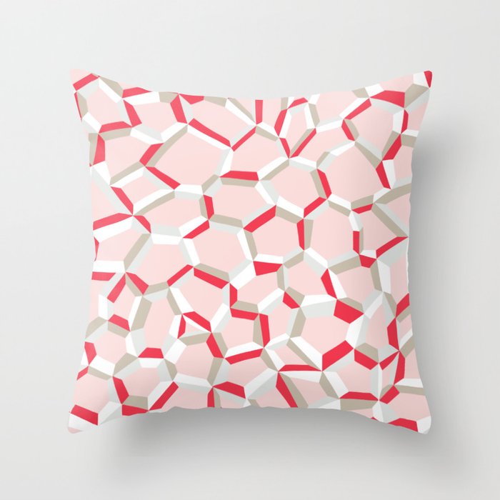 City life connections pearl pink Throw Pillow Gallery Image 1