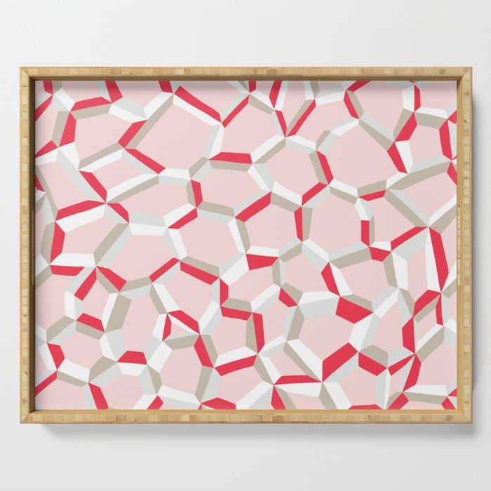 City life connections pearl pink Serving Tray Gallery Image 1