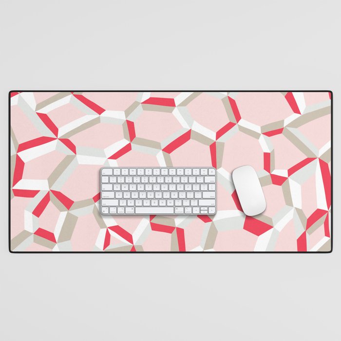 City life connections pearl pink Desk Mat Gallery Image 1