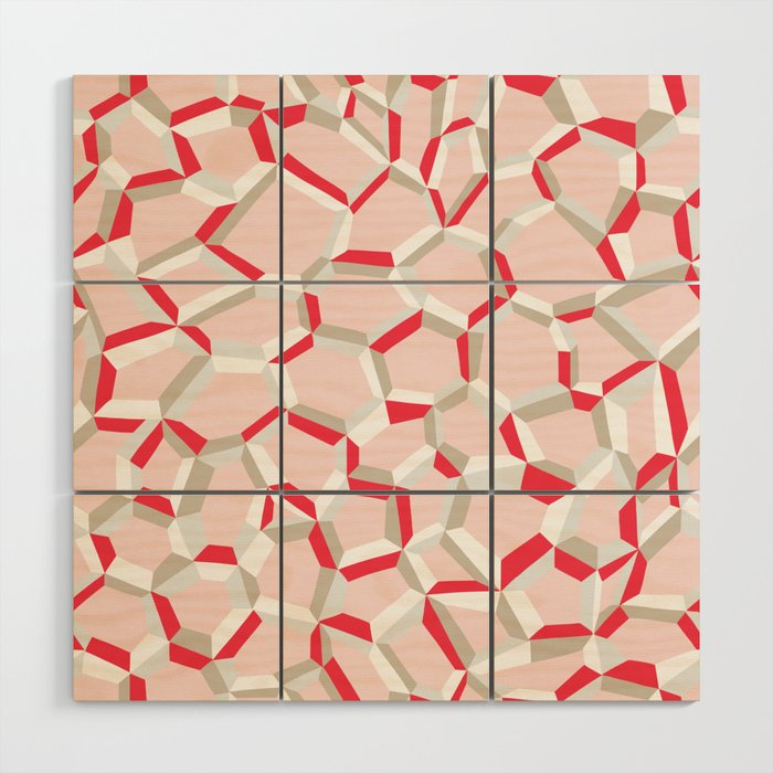 City life connections pearl pink Wood Wall Art Gallery Image 1