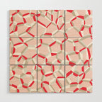 City life connections pearl pink Wood Wall Art Gallery Image 1