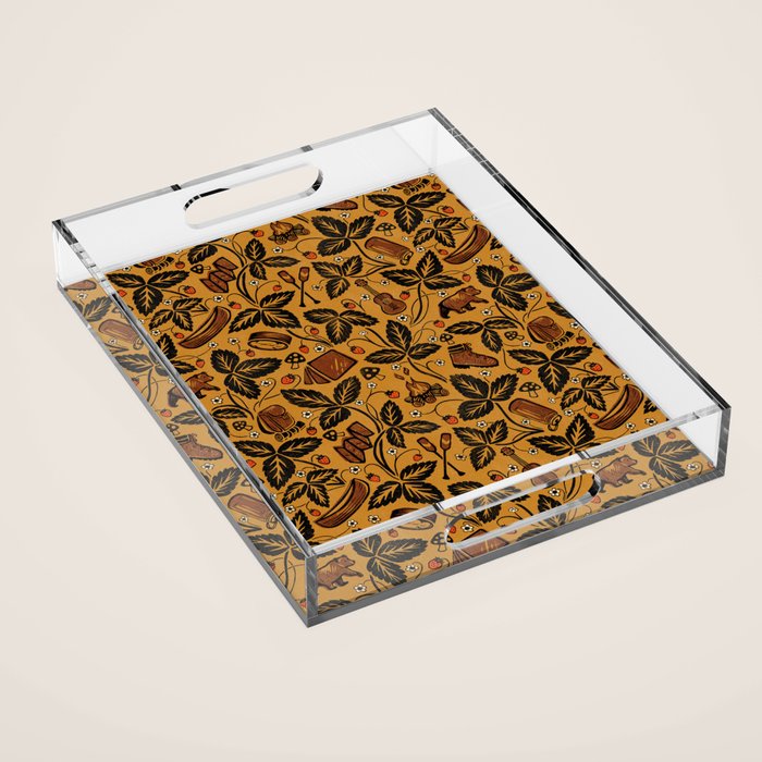 Summer Camping - Golden Acrylic Tray Gallery Image 1