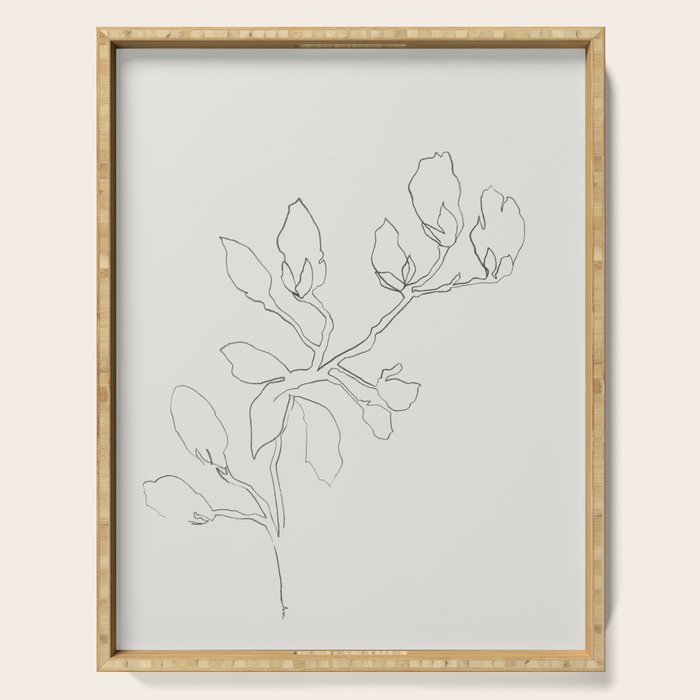 Floral Study No. 3 Serving Tray Gallery Image 1