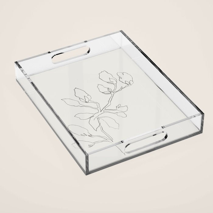 Floral Study No. 3 Acrylic Tray Gallery Image 1