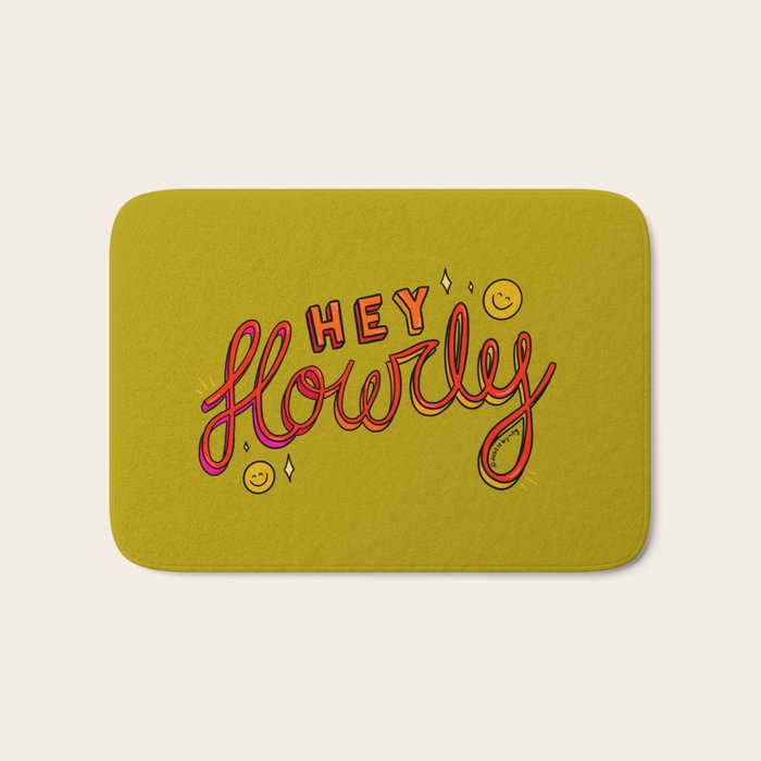 Hey Howdy Bath Mat Gallery Image 1