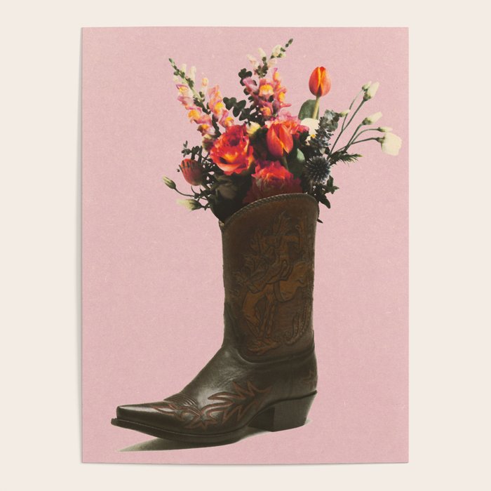 A Cowboy Boot With Spring Bouquet Poster Gallery Image 4