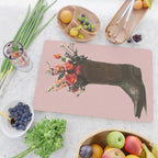 A Cowboy Boot With Spring Bouquet Cutting Board Gallery Image 2