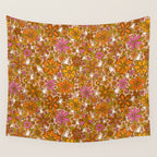 Fall Floral Print Wall Tapestry Gallery Image 4