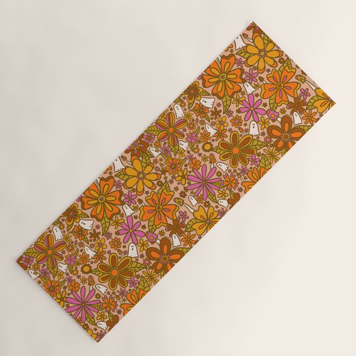 Fall Floral Print Yoga Mat Gallery Image 1