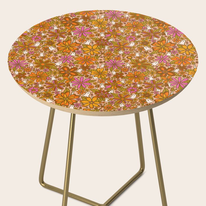 Fall Floral Print Side Table Gallery Image 2