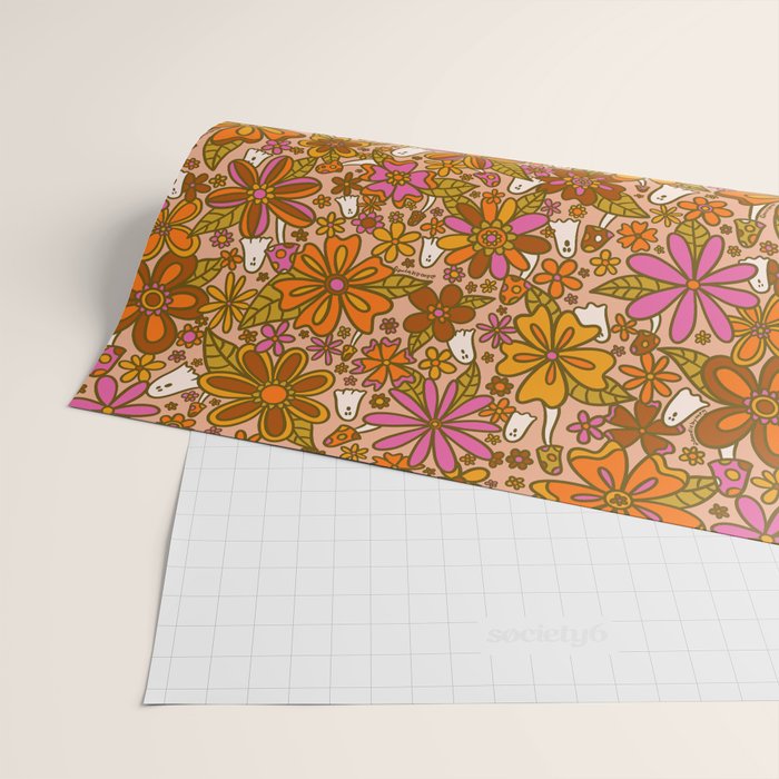 Fall Floral Print Wrapping Paper Gallery Image 2