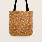 Fall Floral Print Tote Bag Gallery Image 1