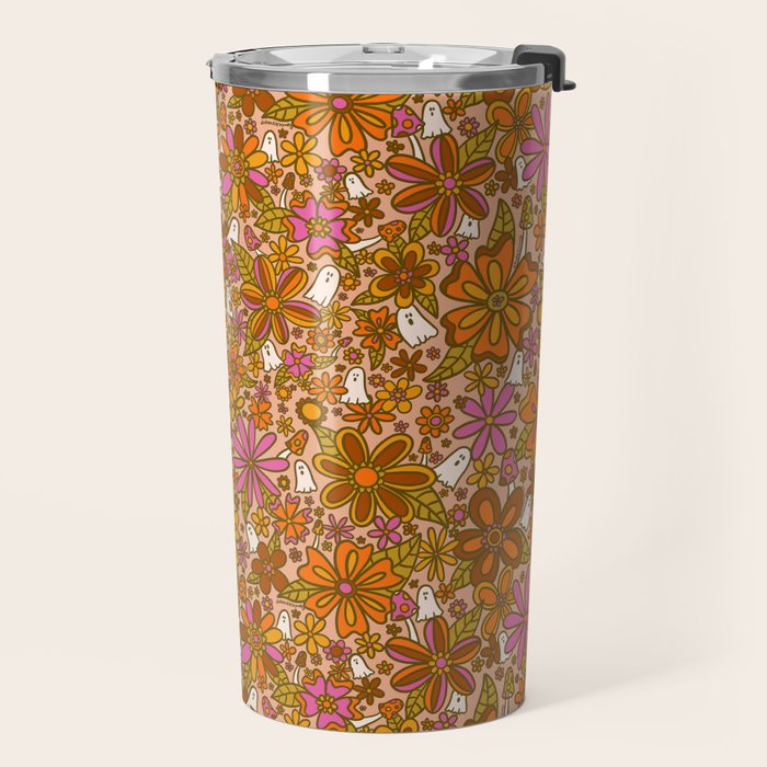 Fall Floral Print Travel Mug Gallery Image 2