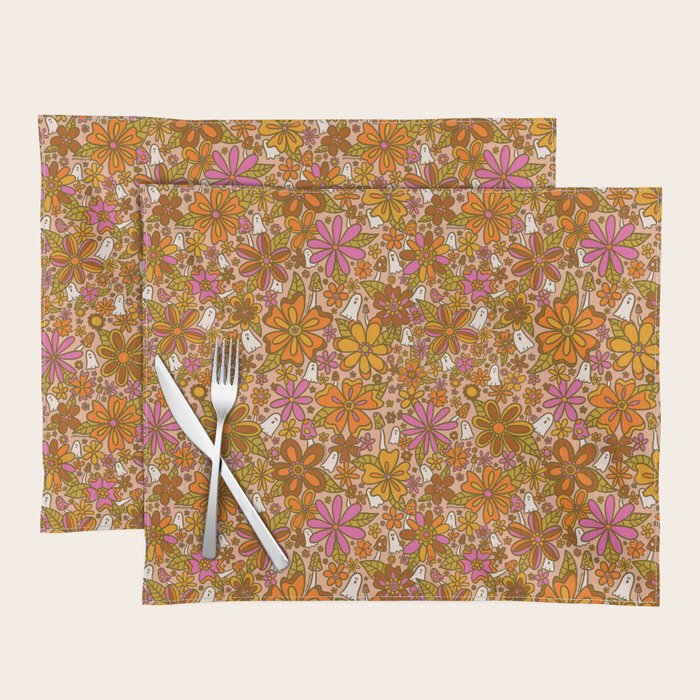Fall Floral Print Placemat Gallery Image 1
