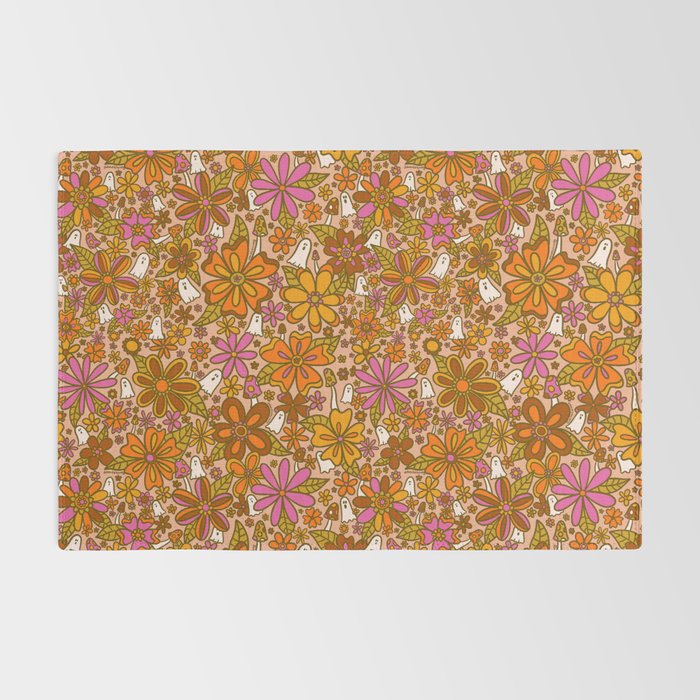 Fall Floral Print Rug Gallery Image 2