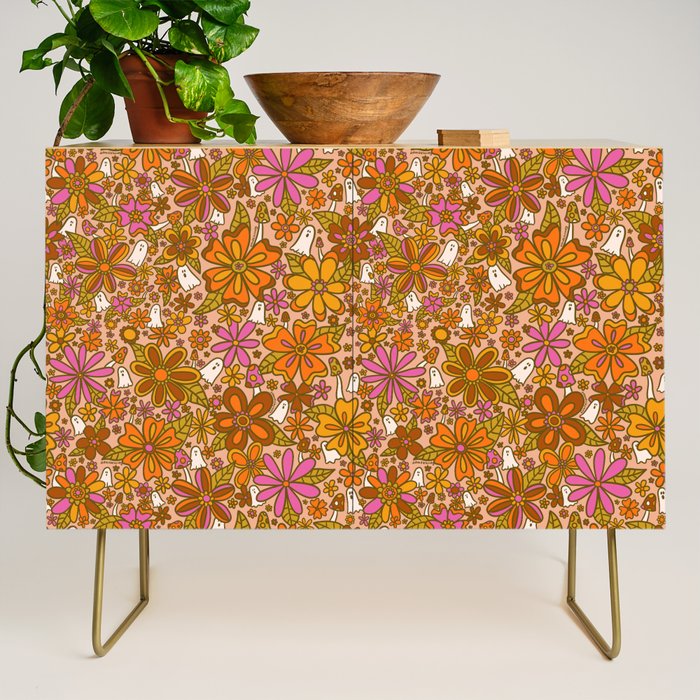 Fall Floral Print Credenza Gallery Image 1