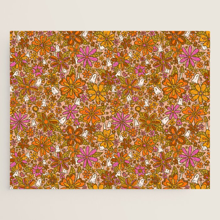 Fall Floral Print Jigsaw Puzzle Gallery Image 1