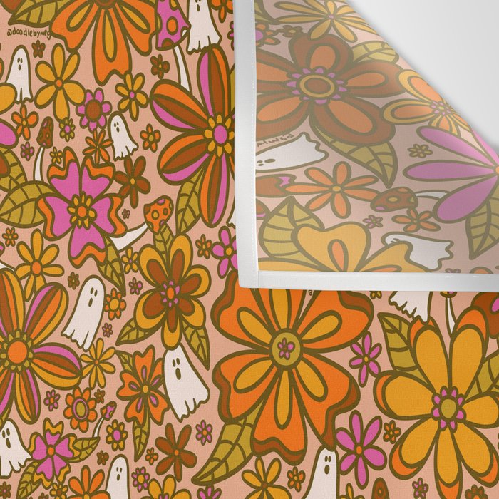 Fall Floral Print Wall Tapestry Gallery Image 3