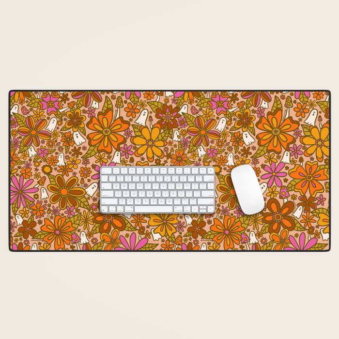 Fall Floral Print Desk Mat Gallery Image 1